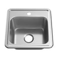thumbnail image 1 of Proflo PFSR151561A Bealeton 15" Rectangular Stainless Steel Drop In Bar Sink - Stainless, 1 of 2