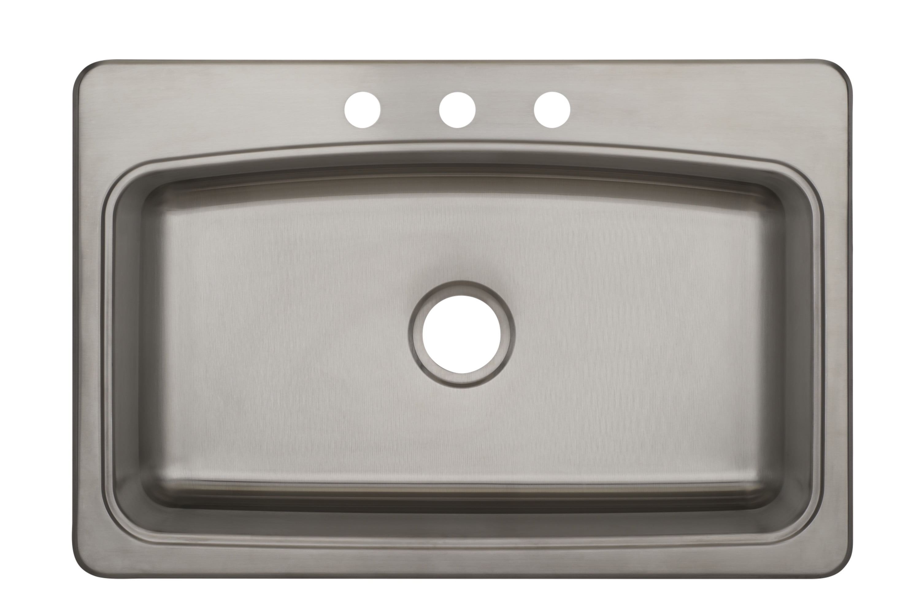 33'' Stainless Steel Drop-In Single Bowl Kitchen Sink