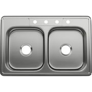 Proflo Pfsr332264 Bealeton 33" Drop In Double Basin Stainless Steel Kitchen Sink -