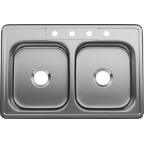 Proflo Pfsr332274a Bealeton 33" Drop In Double Basin Stainless Steel Kitchen Sink -