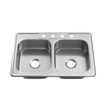Proflo Pfsr332284a Bealeton 33" Drop In Double Basin Stainless Steel Kitchen Sink -
