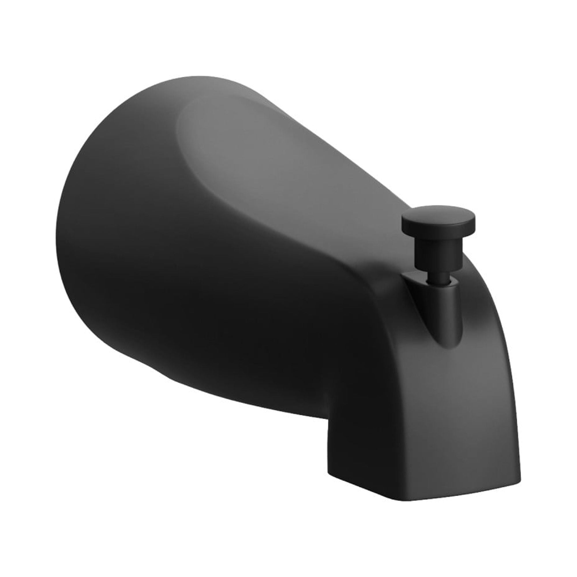 Matte Black Wall Tub Spout with Diverter