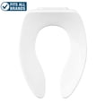 thumbnail image 1 of Proflo PFTSCOFH2000WH Elongated Open-Front Toilet Seat - White, 1 of 5