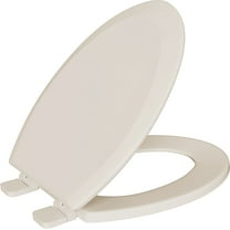 Elongated Closed Front Toilet Seat with Cover in Biscuit