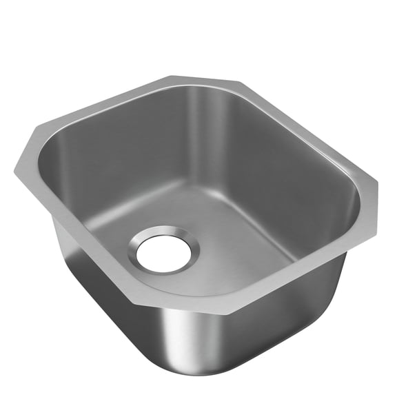Miseno MNO182118UM 17" Rectangular Stainless Steel Undermount Bar Sink - Stainless Steel