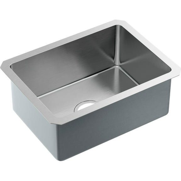 Miseno Mno182015sr 20" X 15" Undermount Single Basin Stainless Steel Kitchen Sink -
