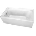 thumbnail image 1 of Proflo PFW6042ARSKWH Plus A 60" X 42" Alcove 8 Jet Whirlpool Bath Tub - White, 1 of 1