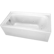 Proflo Pfw6042arsk Plus A 60" X 42" Alcove 8 Jet Whirlpool Bath Tub - White