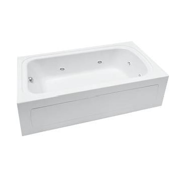 Proflo Pfw7242arsk Plus A 72" X 42" Alcove 8 Jet Whirlpool Bath Tub - White