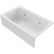 Proflo PFW7242ALSKWH Plus A 72 X 42 Alcove 8 Jet Whirlpool Bath Tub - White