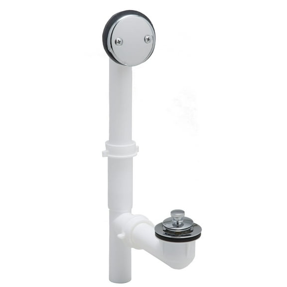 Proflo PFWO400 1-1/2" Plastic Tubular Tub Drain Fitting - Chrome
