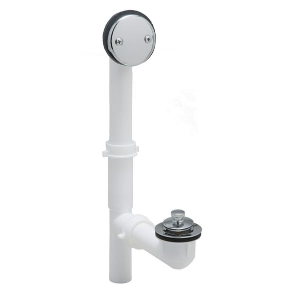 Proflo Pfwo400 1-1/2" Plastic Tubular Tub Drain Fitting - Chrome