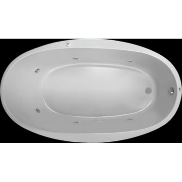 Proflo Pfwplusa7040 Plus A 70" X 40" Drop In 6 Jet Whirlpool Bath Tub - White