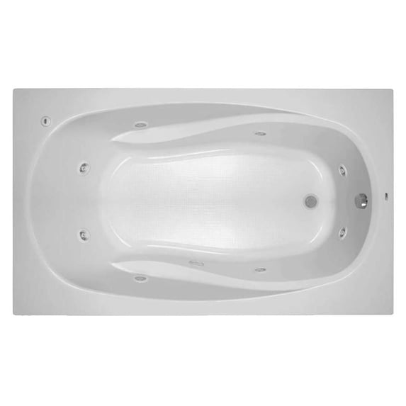 Proflo Pfwplusa7242 Lansford 72" X 42" Whirlpool Bathtub - White