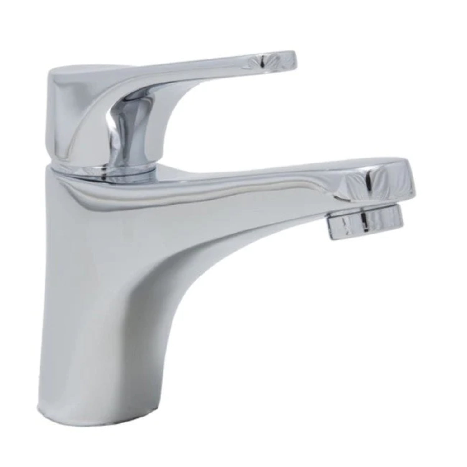 Chrome Single-Hole Single-Handle Bathroom Faucet with Drain Assembly