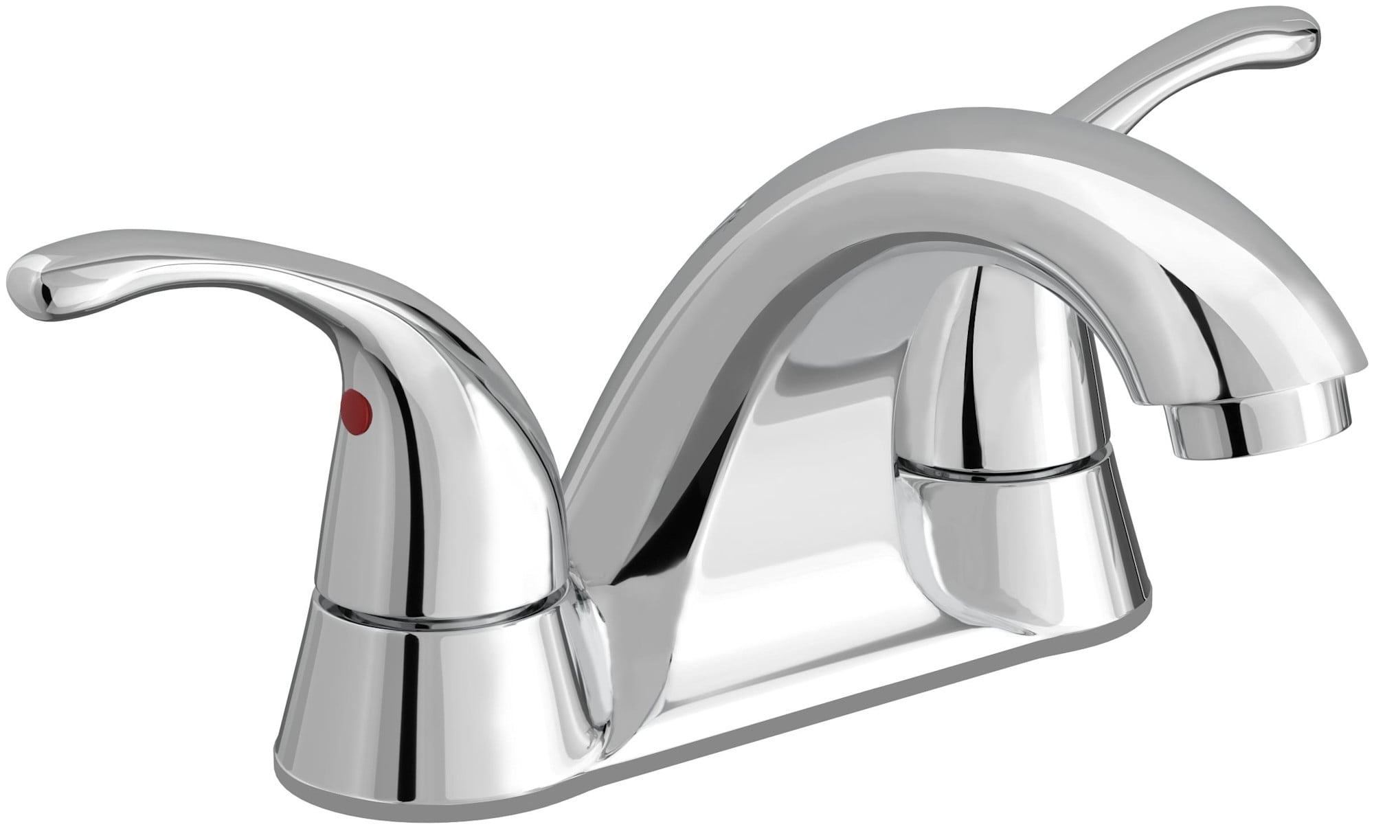 Chrome Dual Handle Centerset Bathroom Faucet with Ceramic Disc Valve