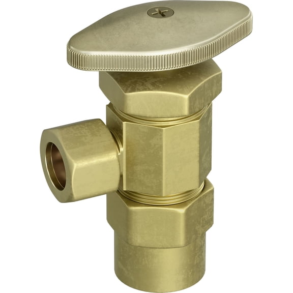 Proflo PFXAV32R 1/2" X 3/8" Multi Turn Angle Supply Stop - Brass