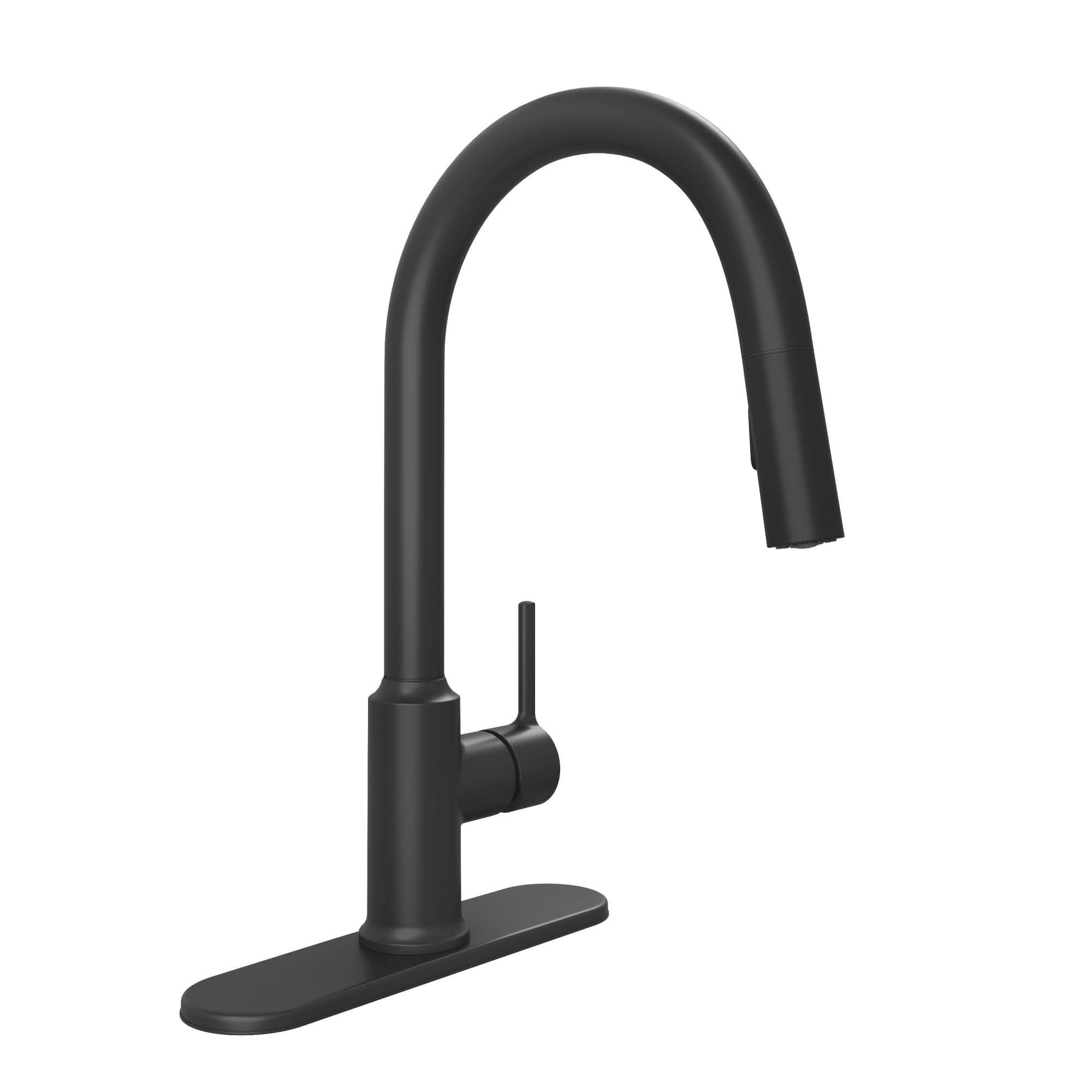 PROFLO PFXC4027 Loftus 1.5 GPM Single Hole Kitchen Faucet - Includes Escutcheon - Matte Black