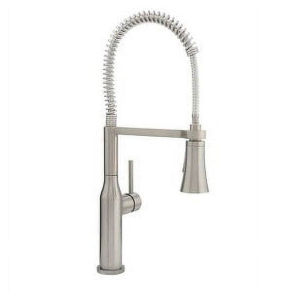 Proflo Pfxc5012 Basque 1.8 GPM Single Hole Pre-Rinse Pull Down Kitchen Faucet - Nickel