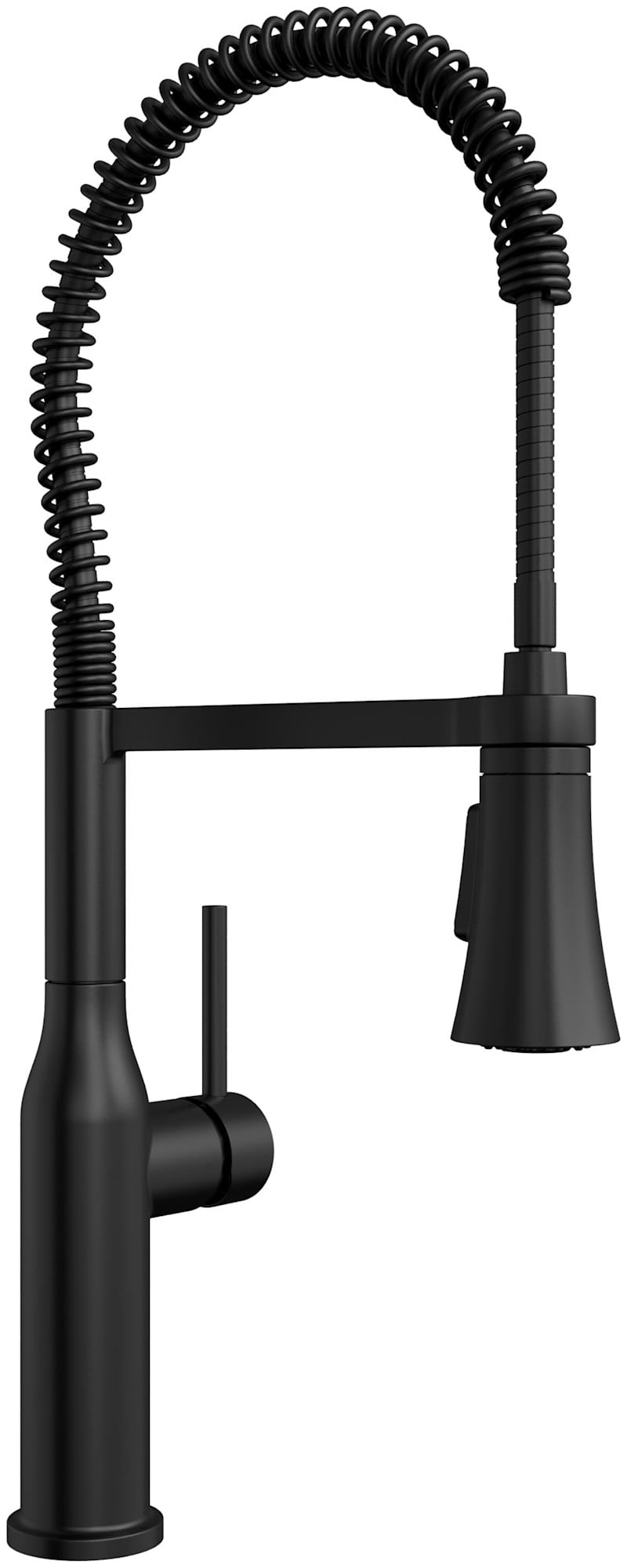 Proflo PFXC5027MB Basque Top-Mount 1.5 GPM Single Hole Pre-Rinse Kitchen Faucet - Black