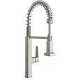 thumbnail image 1 of Proflo PFXC5512ZBN Scovin 1.8 GPM Single Hole Pre-Rinse Pull Down Kitchen Faucet - Nickel, 1 of 7