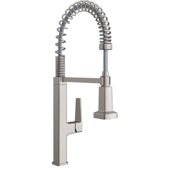 Proflo PFXC5512ZBN Scovin 1.8 GPM Single Hole Pre-Rinse Pull Down Kitchen Faucet - Nickel