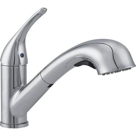 Proflo Pfxc6012 Poulsen 1.75 GPM Single Hole Pull Out Kitchen Faucet - Chrome