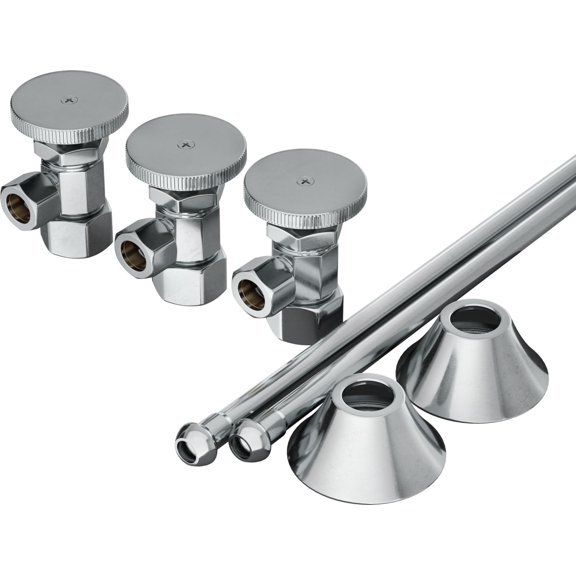 Proflo Pfxcac32cl12 5/8" X 3/8" Straight Supply Stop Kits - Chrome