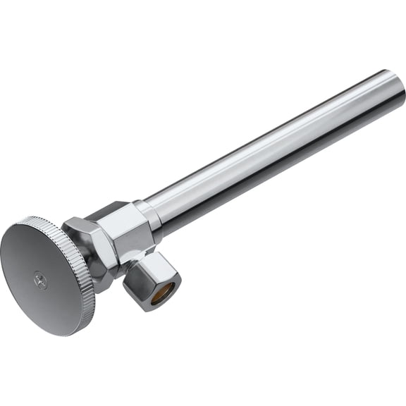 Proflo PFXCAZ32C 1/2" X 3/8" Multi Turn Straight Supply Stop - Chrome