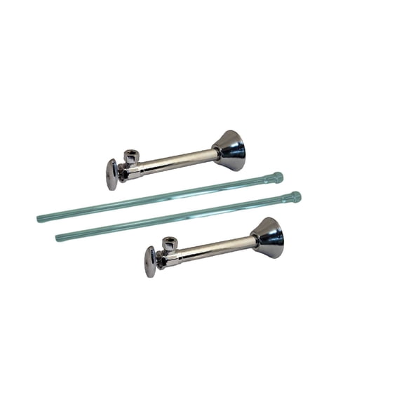 Proflo PFXCAZ32CL12 1/2" X 3/8" Straight Supply Stop Kit - Chrome