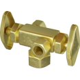 thumbnail image 1 of Proflo Pfxdt322r 1/2" X 3/8" X 3/8" Angle Supply Stop - Brass, 1 of 2