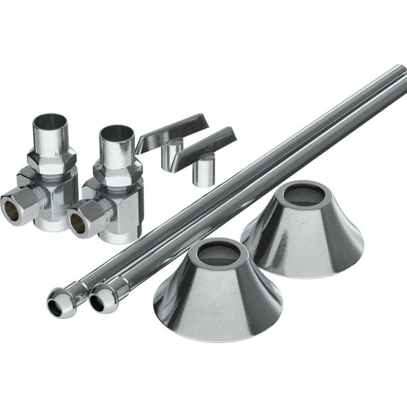 Proflo Pfxhat32clkl12 1/2" X 3/8" Straight Supply Stop Kit - Chrome