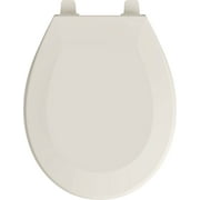 Proflo Round Closed Front Plastic Toilet Seat with Cover in Biscuit