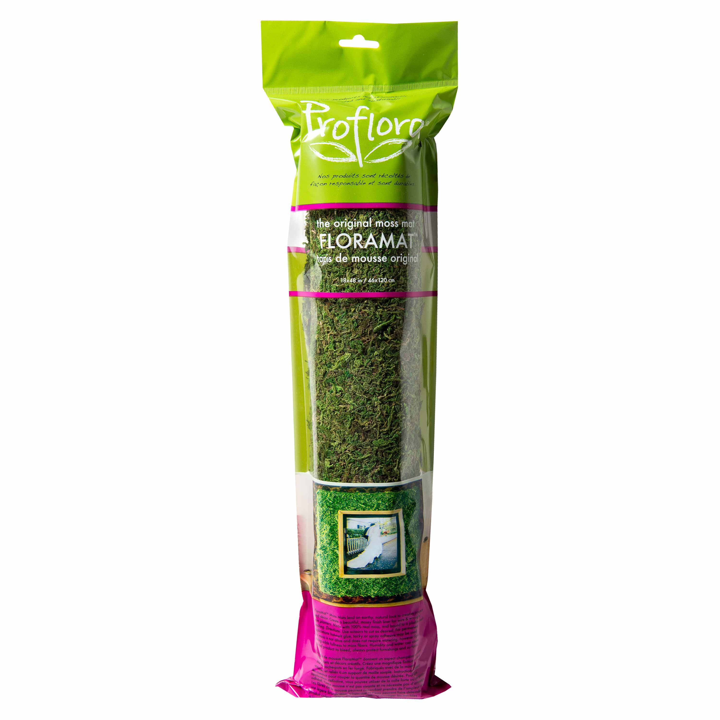 Green Floramat, 48” Turf Mat, True Artificial x Moss Proflora 18”