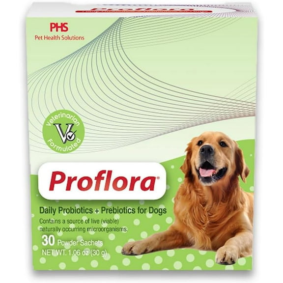 Proflora Probiotics for Dogs-Complete Gut Health & Immune Support. Easier Diet Transitions, Healthier Skin & Coat & Helps Treat Diarrhea. 30 Powder Packets