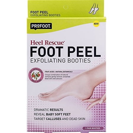 Profoot Heel Rescue Foot Peel Exfoliating Booties with Natural Botanicals, 1 Pair, 2 Pack