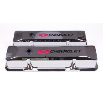 Proform Small Block Chevy (SBC) Chrome Die Cast Valve Covers - Tall w/Baffle Proform Small Block Chevy (SBC) Chrome Die Cast Valve Covers - Tall w/Baffle