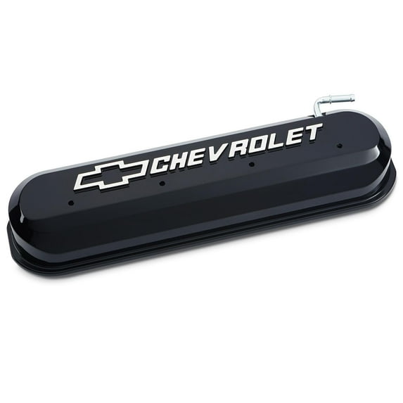 Proform 141-268 Liquid Black Slant Edge Diecast Aluminum Valve Covers, Fits Chevy LS