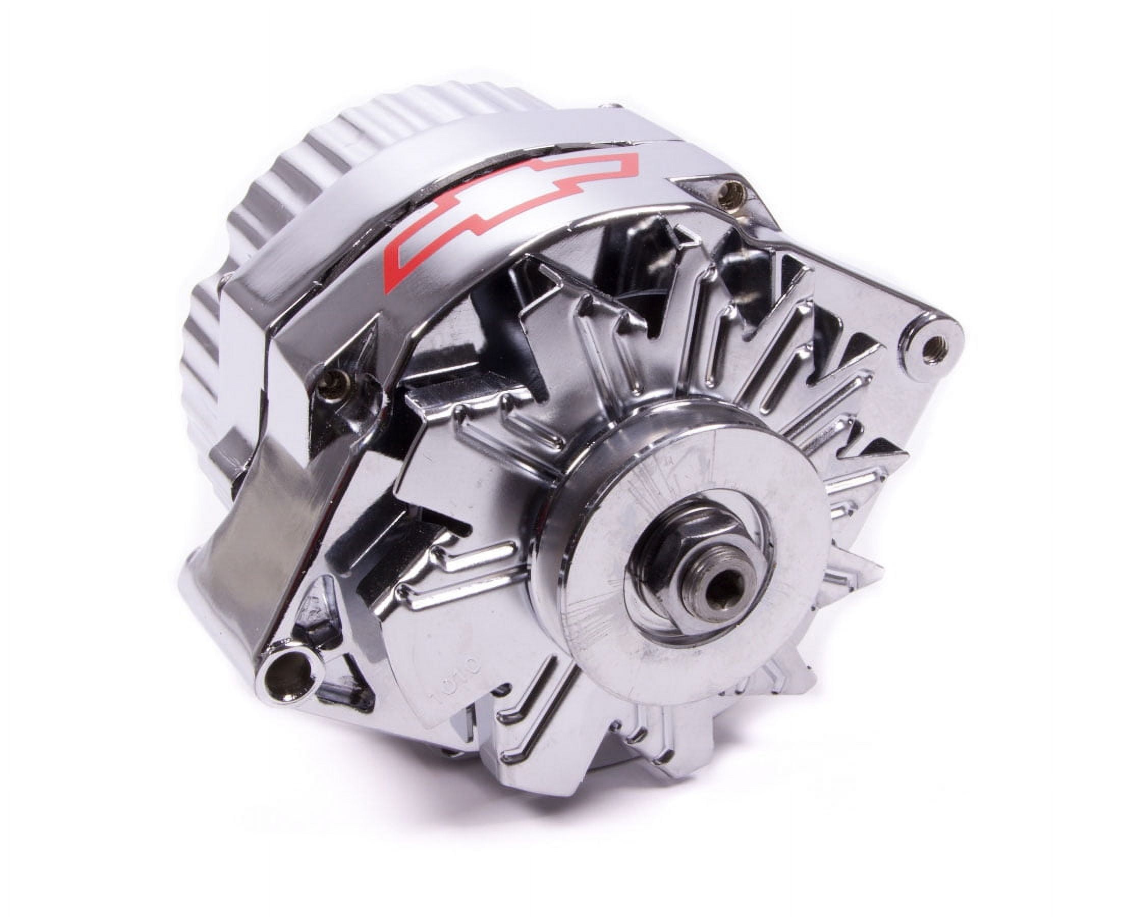 Chrome 80 Amp Alternator with Bowtie Logo