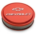 thumbnail image 1 of Proform 141-831 PFM141-831 AIR CLEANER KIT 14IN SLANT-EDGE ALUM CHEVY ORANGE CRINKLE RAISED/MILLED EMBLEMS, 1 of 4
