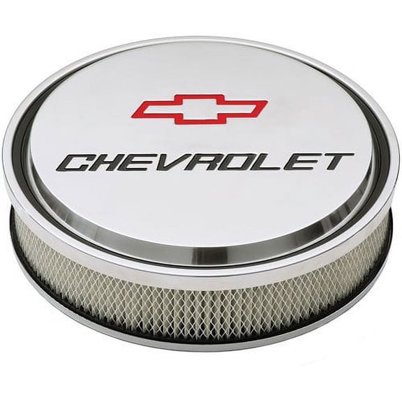 Proform 141-833 PFM141-833 AIR CLEANER KIT 14IN SLANT-EDGE ALUM POLISHED RECESSED PAINTED EMBLEMS