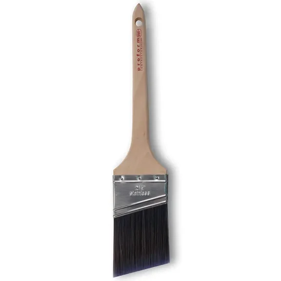 2-1/2" Proform Technologies CS2.5AVS Contractor Angled Cut Stiff Paint Brush, Sash Handle