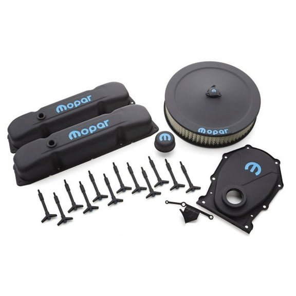 Proform Engine Dress-Up Kit Blac k Crinkle w/Blue MOPAR