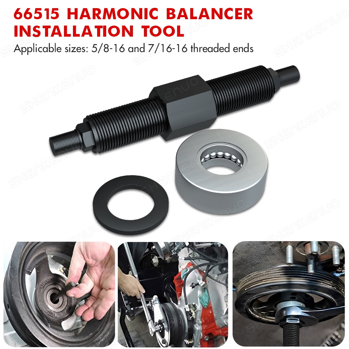 Outil Installation Harmonic Balancer 66515 - Pour Moteurs SBC BBC - Installer Poulie Crankshaft