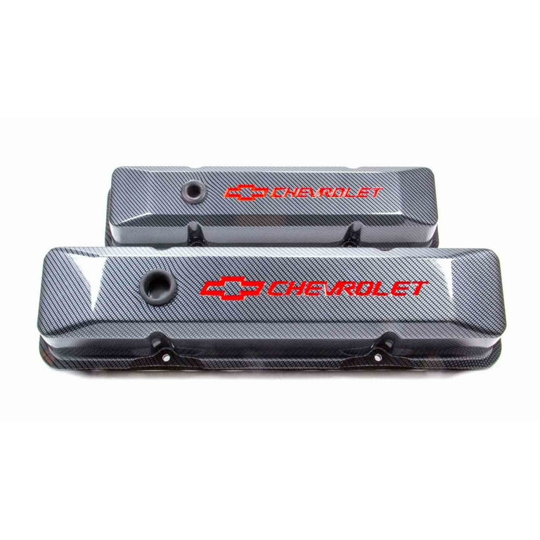Proform Small Block Chevy (SBC) Carbon Style Diecast Valve Covers Recessed Proform Small Block Chevy (SBC) Carbon Style Diecast Valve Covers Recessed