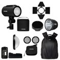 thumbnail image 1 of Profoto A2 Monolight Camera Flash Head with Profoto Clic Barndoor, Profoto Clic Magnum Reflector, Profoto Clic Grid Kit, Profoto Clic Dome and Waith Multiple Compartments Backpack (Bundle Set), 1 of 7