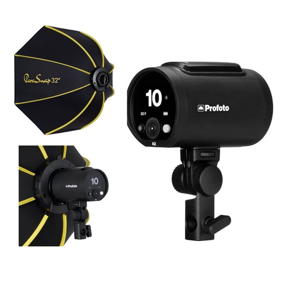 Profoto A2 The Little Big Off Camera Flash Head w/ Glow 32" ParaSnap Octa Softbox