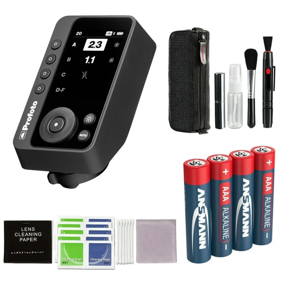 Profoto Connect Pro Remote for Canon Bundle with 4-Pack AAA Battery and Additional Accessories