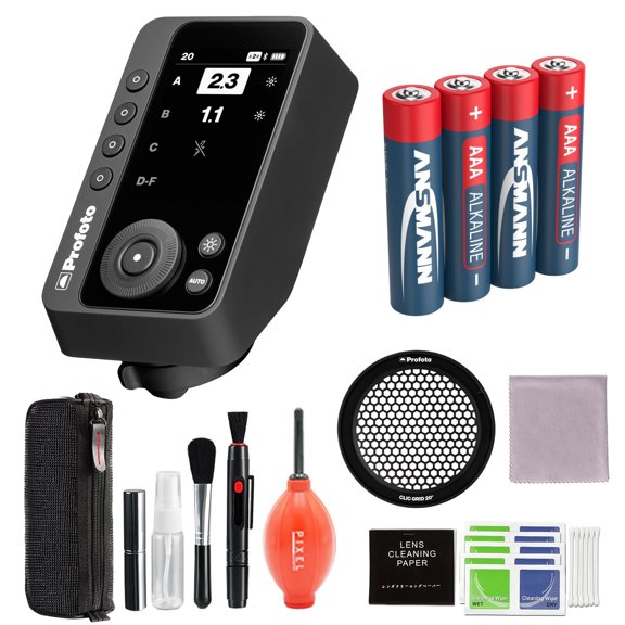 Profoto Connect Pro Remote for Sony Bundle with Profoto Clic Grid 20, Varta AAA Battery, and Additional Accessories