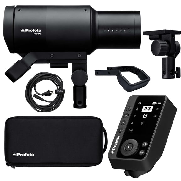 Profoto Pro-D3 1250Ws Monolightwith Profoto Connect Pro Remote for Canon